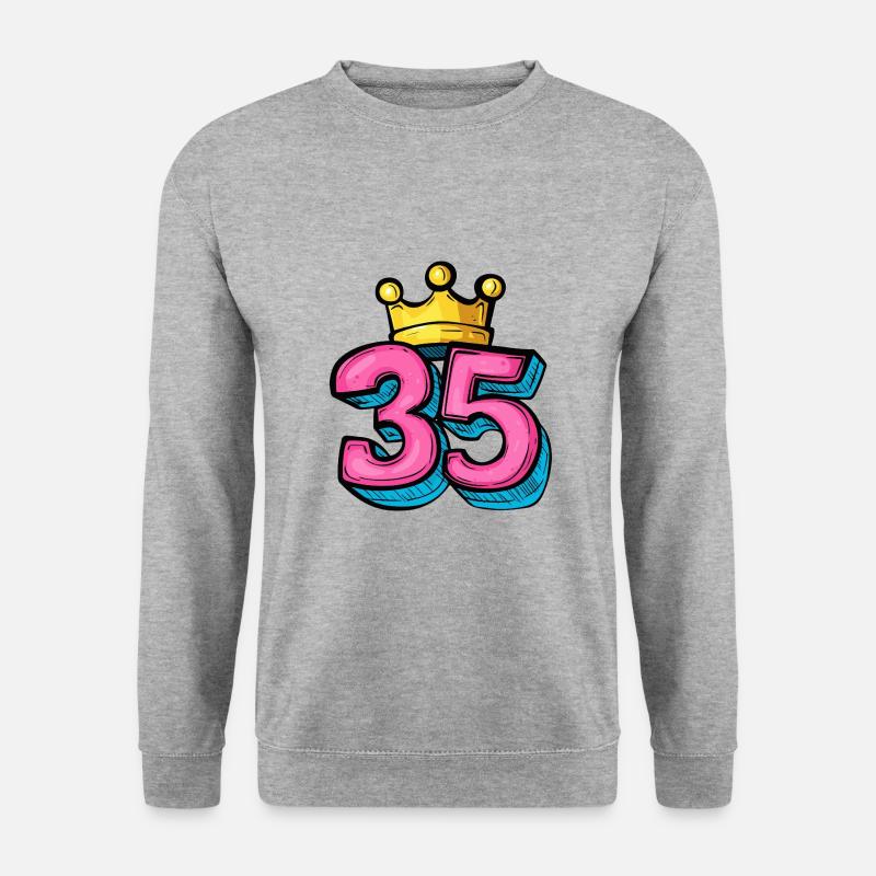 Couronne à 35 chiffres - Sweat-shirt Unisexe - gris chiné