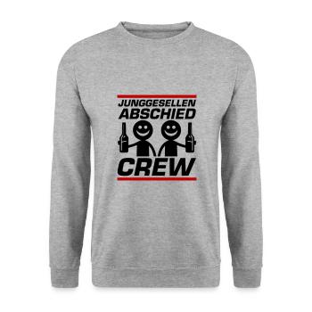 Junggesellenabschied Crew Jga Lustig - Unisex Pullover - Weißgrau meliert - Vorne - Alina (178cm) & Michal (187cm)