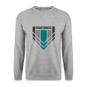 Logo de vélo de montagne - Sweat-shirt Unisexe - gris chiné - Devant - Alina (178cm) & Michal (187cm)