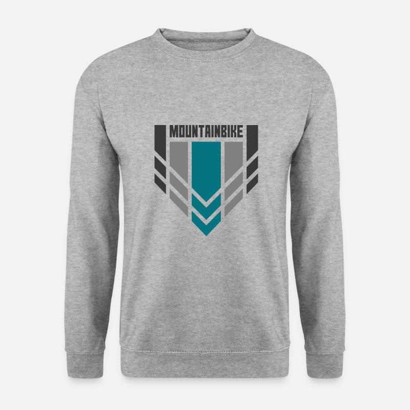 Mountainbike Logo - Unisex Pullover - Weißgrau meliert