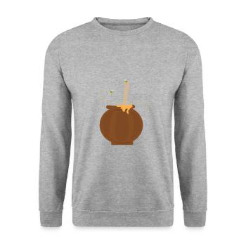 honey pot - Unisex Sweatshirt - salt & pepper - Front - Alina (178cm) & Michal (187cm)