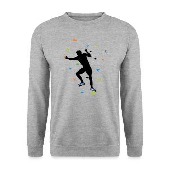 Bloc, Sports, Escalade, Athlètes - Sweat-shirt Unisexe - gris chiné - Devant - Alina (178cm) & Michal (187cm)