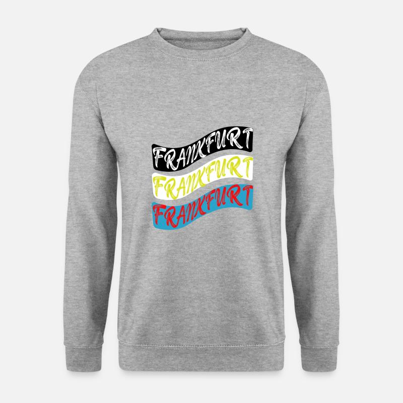 Frankfurter Wellung - Unisex Pullover - Weißgrau meliert