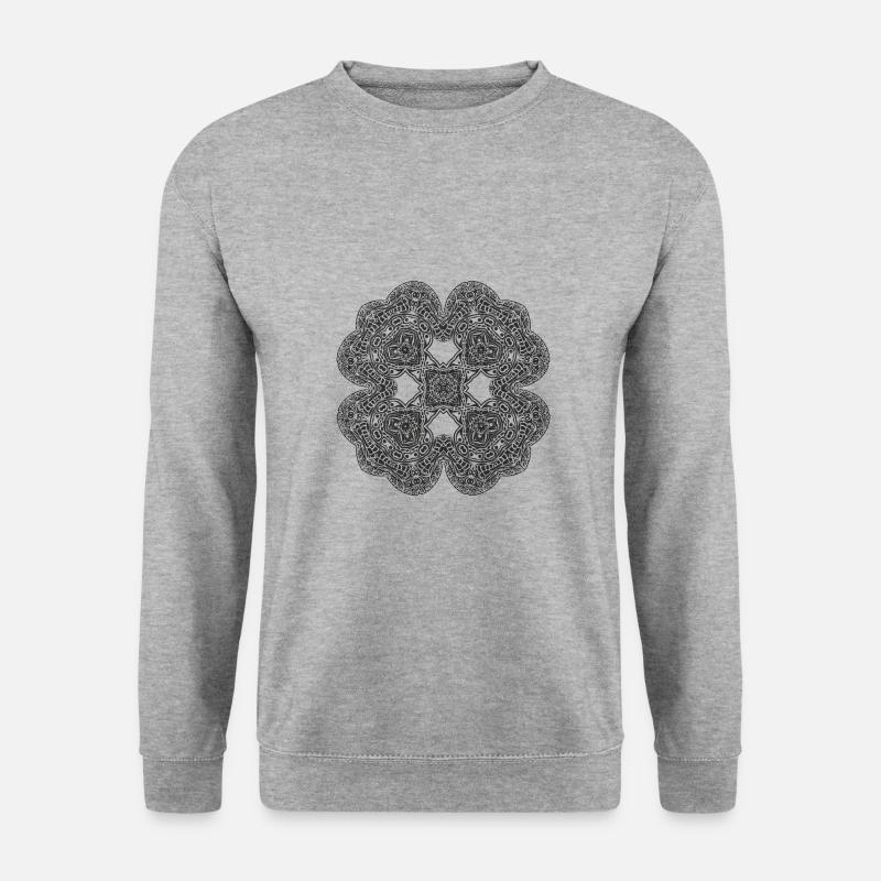 Ornament - Unisex Pullover - Weißgrau meliert