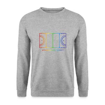 Hockey sur gazon Hockey sur gazon Terrain de hockey sur gazon - Sweat-shirt Unisexe - gris chiné - Devant - Alina (178cm) & Michal (187cm)