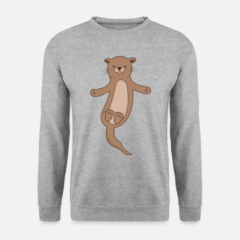 Otter - Unisex Pullover - Weißgrau meliert