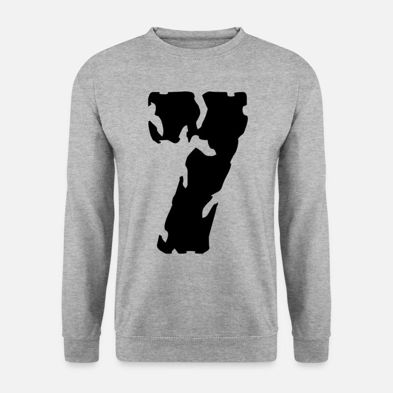 7 Number jersey - Unisex Sweatshirt - salt & pepper