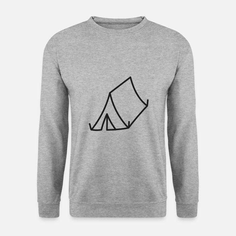 Zelt - Unisex Pullover - Weißgrau meliert