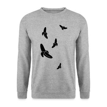 Flying bananas - Unisex Sweatshirt - salt & pepper - Front - Alina (178cm) & Michal (187cm)