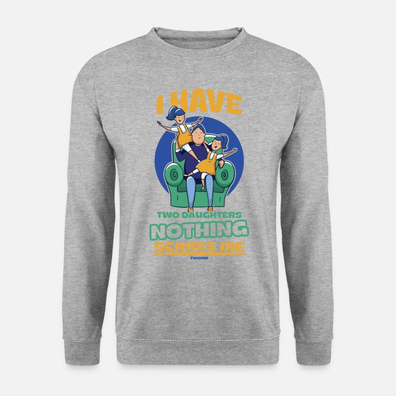 Vater und Tochter - Unisex Pullover - Weißgrau meliert