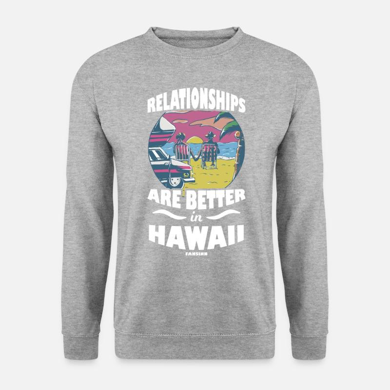 Hawaii - Unisex Pullover - Weißgrau meliert