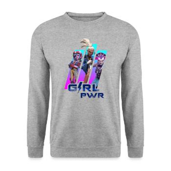 Masters Of The Universe Girls Power - Sweat-shirt Unisexe - gris chiné - Devant - Alina (178cm) & Michal (187cm)