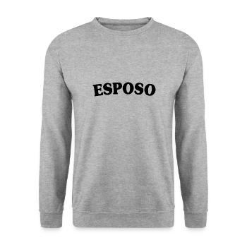Esposo Husband To Be Groom Married Men Wedding - Unisex Sweatshirt - salt & pepper - Front - Alina (178cm) & Michal (187cm)