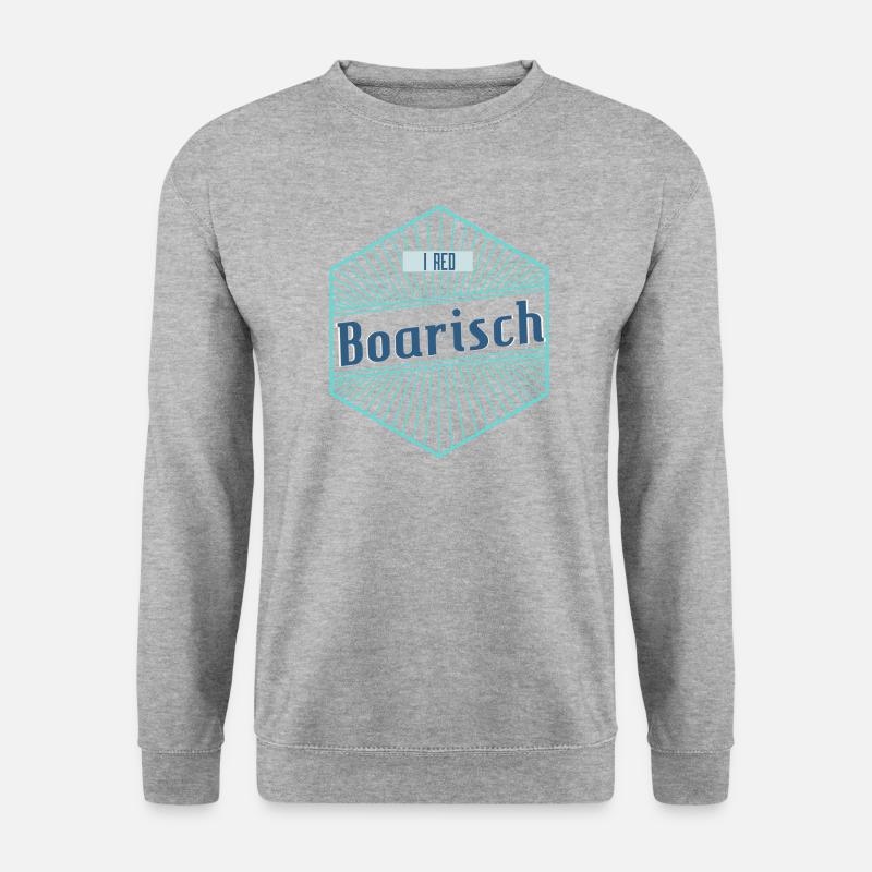 I red Boarisch - Unisex Pullover - Weißgrau meliert