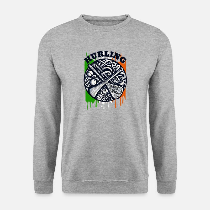 Hurling - Unisex Pullover - Weißgrau meliert