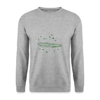 Crocodile - Sweat-shirt Unisexe - gris chiné - Devant - Alina (178cm) & Michal (187cm)