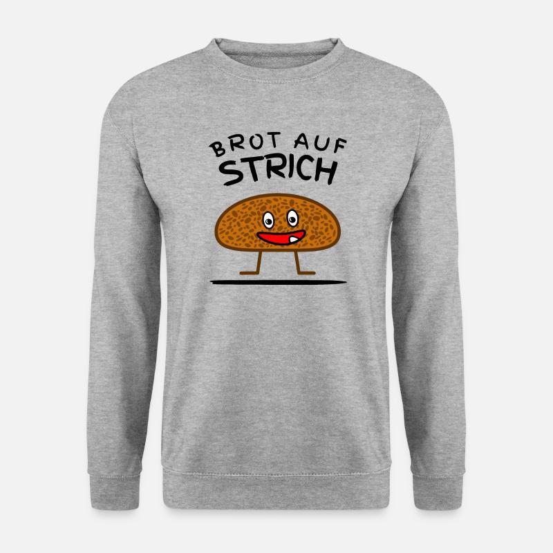 BROT AUF STRICH - Unisex Pullover - Weißgrau meliert