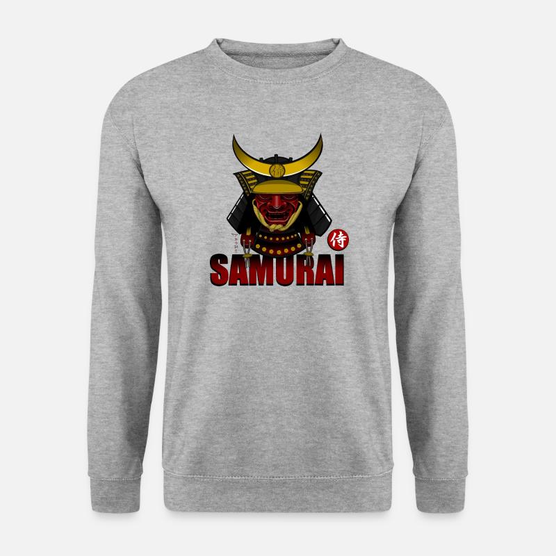 Samurai - Unisex Pullover - Weißgrau meliert