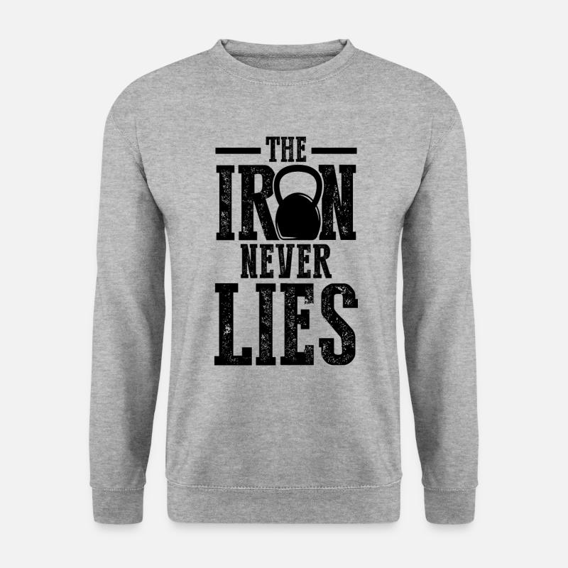 eisen fitness - Unisex Pullover - Weißgrau meliert