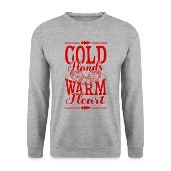Frost winter - Unisex Sweatshirt - salt & pepper - Front - Alina (178cm) & Michal (187cm)