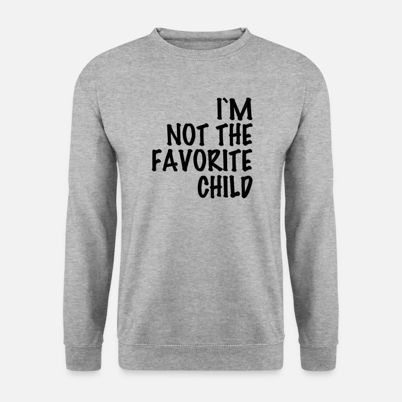 Ich bin nicht das Lieblingskind - Unisex Pullover - Weißgrau meliert