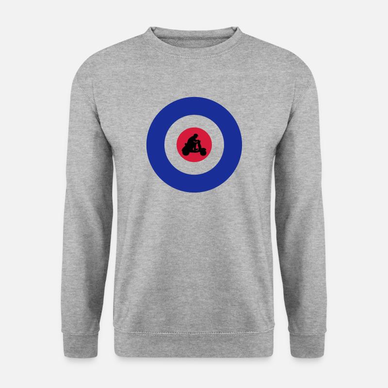Target with scooter driver - Unisex Sweatshirt - salt & pepper