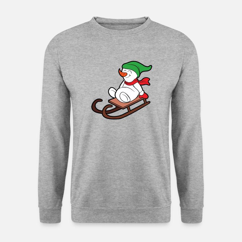 Schneemann - Unisex Pullover - Weißgrau meliert