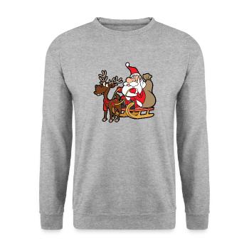 Christmas - Unisex Sweatshirt - salt & pepper - Front - Alina (178cm) & Michal (187cm)