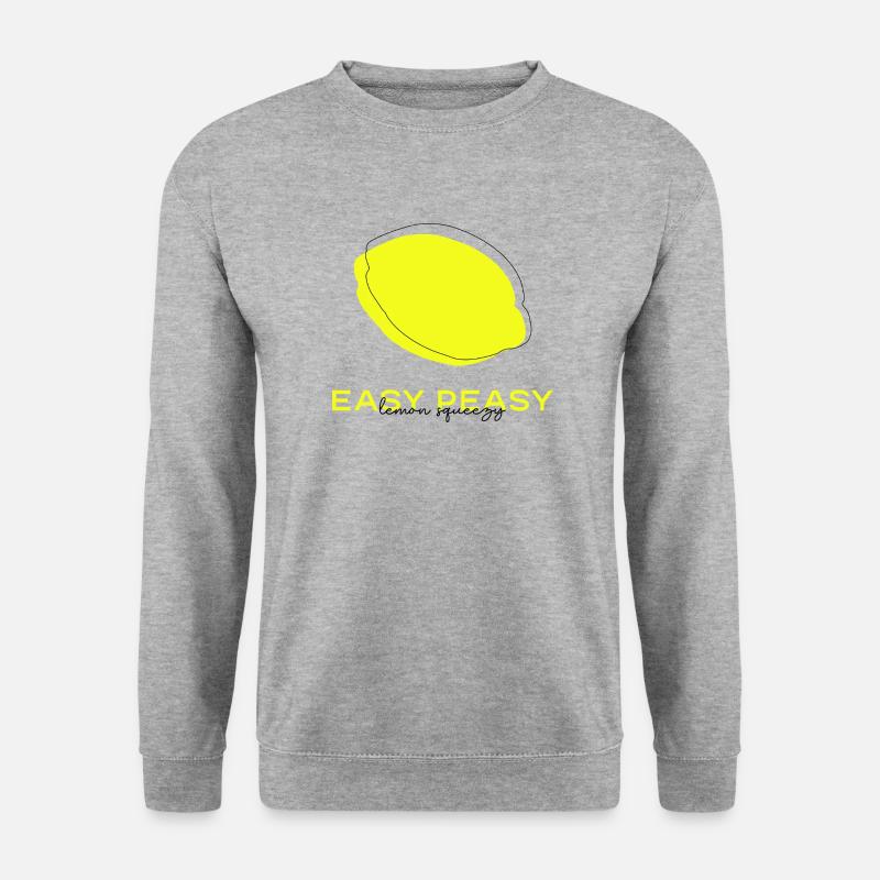 Zitrone. - Unisex Pullover - Weißgrau meliert