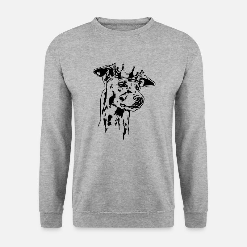 GREYHOUND Crown Dog Greyhound Wilsigns - Unisex Sweatshirt - salt & pepper