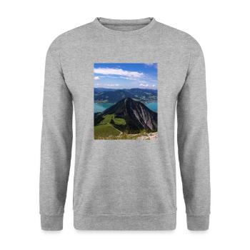 Autriche Suisse Bavière Alpes Montagnes Randonnée - Sweat-shirt Unisexe - gris chiné - Devant - Alina (178cm) & Michal (187cm)