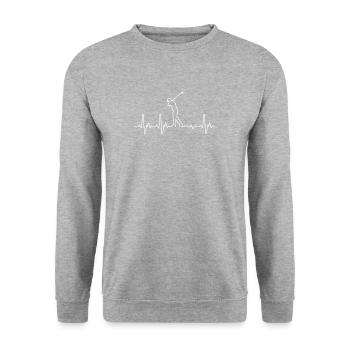 Heartbeat Golf - Unisex Sweatshirt - salt & pepper - Front - Alina (178cm) & Michal (187cm)