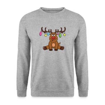 Noël - Sweat-shirt Unisexe - gris chiné - Devant - Alina (178cm) & Michal (187cm)