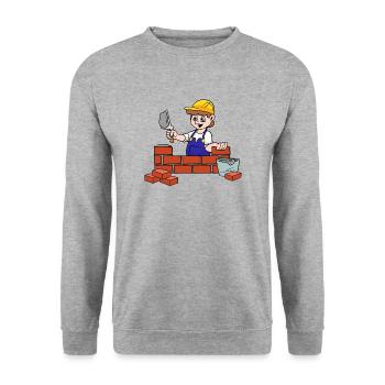 Maurer - Unisex Pullover - Weißgrau meliert - Vorne - Alina (178cm) & Michal (187cm)