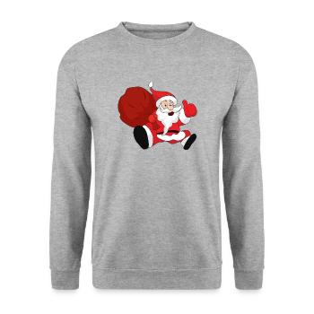 Santa Claus - Unisex Sweatshirt - salt & pepper - Front - Alina (178cm) & Michal (187cm)