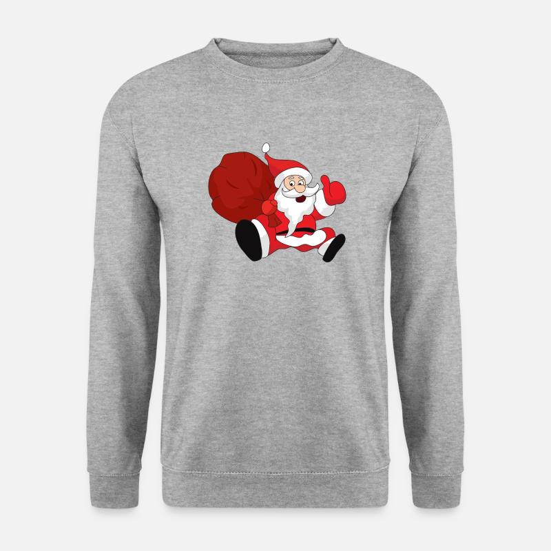 Weihnachtsmann - Unisex Pullover - Weißgrau meliert