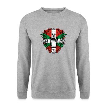 Basque Country - Unisex Sweatshirt - salt & pepper - Front - Alina (178cm) & Michal (187cm)