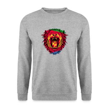 Eritrea - Unisex Pullover - Weißgrau meliert - Vorne - Alina (178cm) & Michal (187cm)