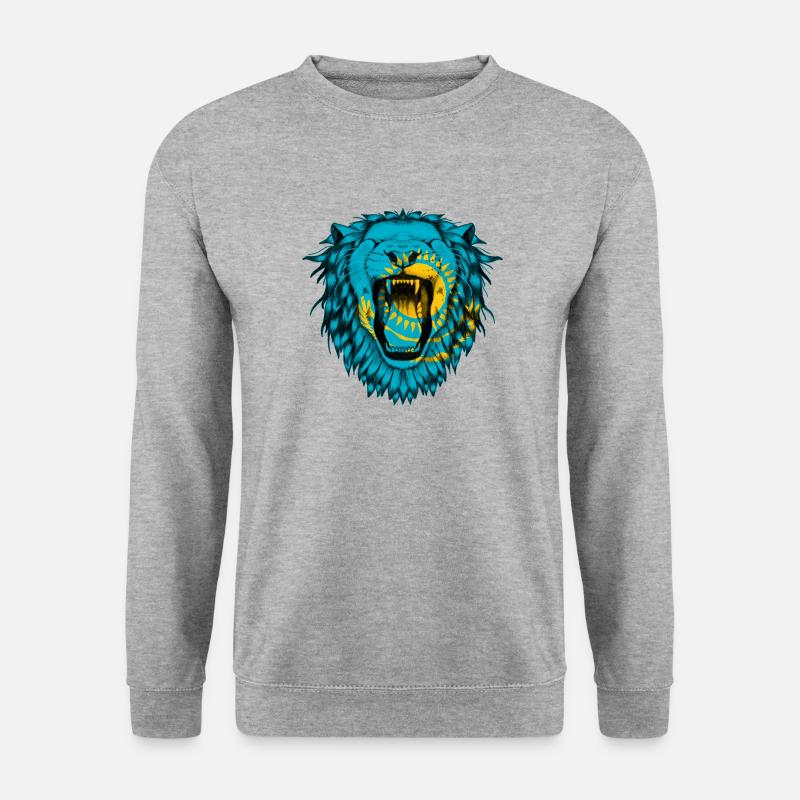Kasachstan - Unisex Pullover - Weißgrau meliert