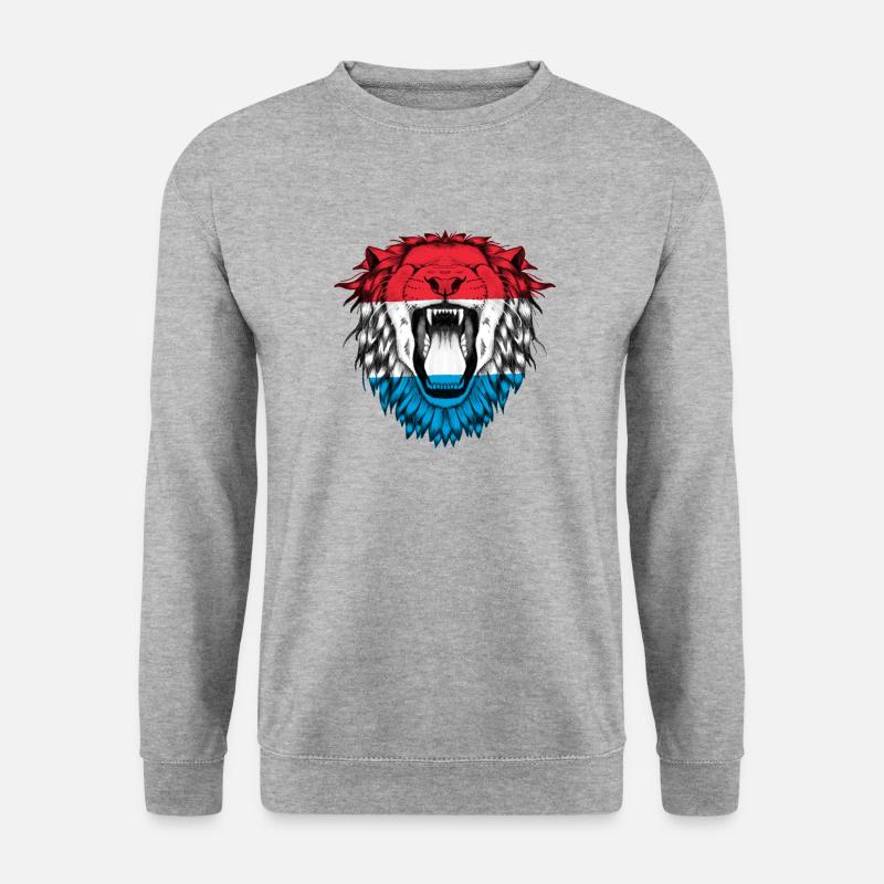 Luxemburg - Unisex Pullover - Weißgrau meliert