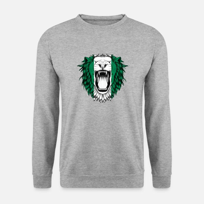 Nigeria - Unisex Pullover - Weißgrau meliert