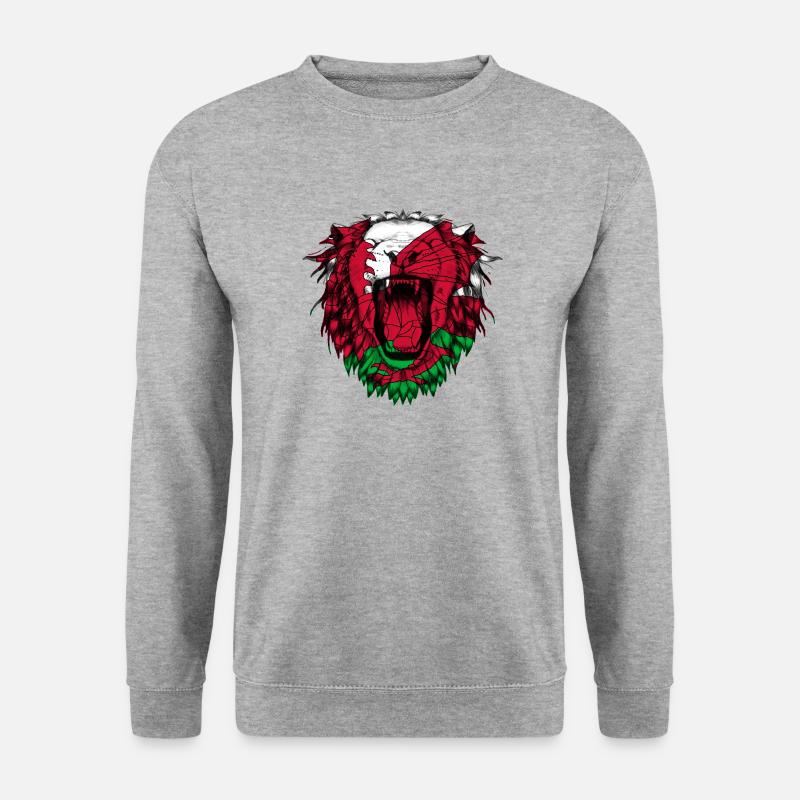 Wales - Unisex Pullover - Weißgrau meliert