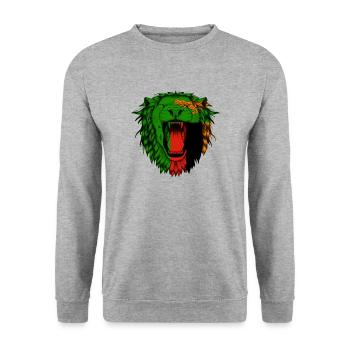 Sambia - Unisex Pullover - Weißgrau meliert - Vorne - Alina (178cm) & Michal (187cm)