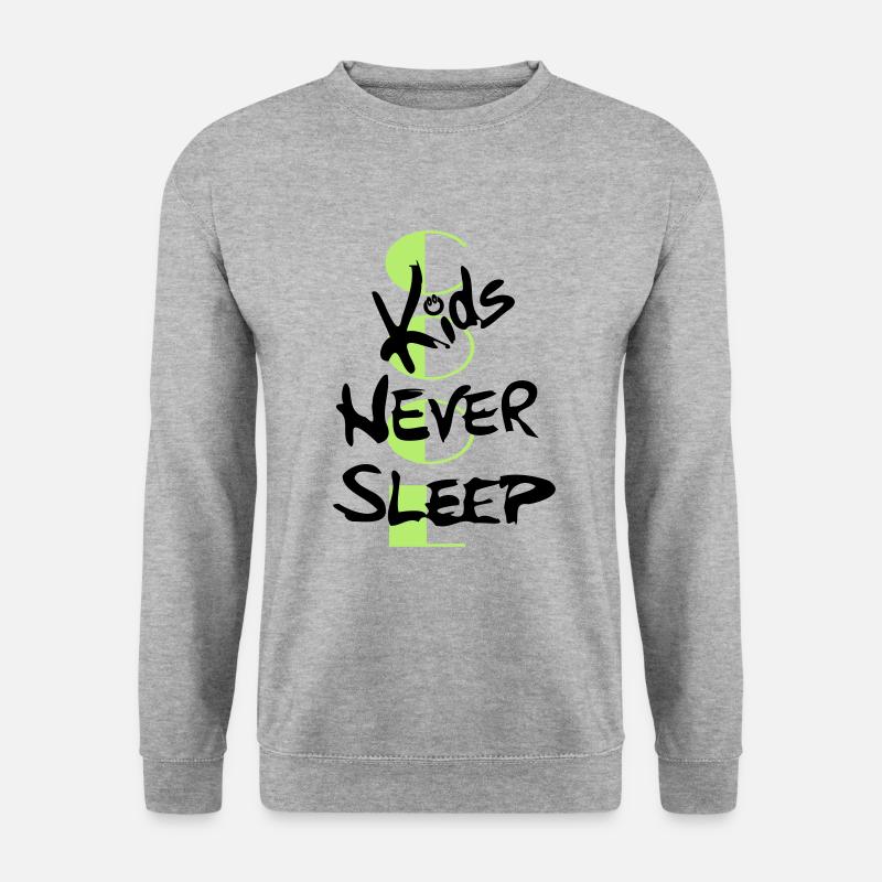 cool Kids never sleep - Unisex Pullover - Weißgrau meliert