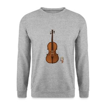 Wolfgang Amadeus Mozart - Unisex Pullover - Weißgrau meliert - Vorne - Alina (178cm) & Michal (187cm)