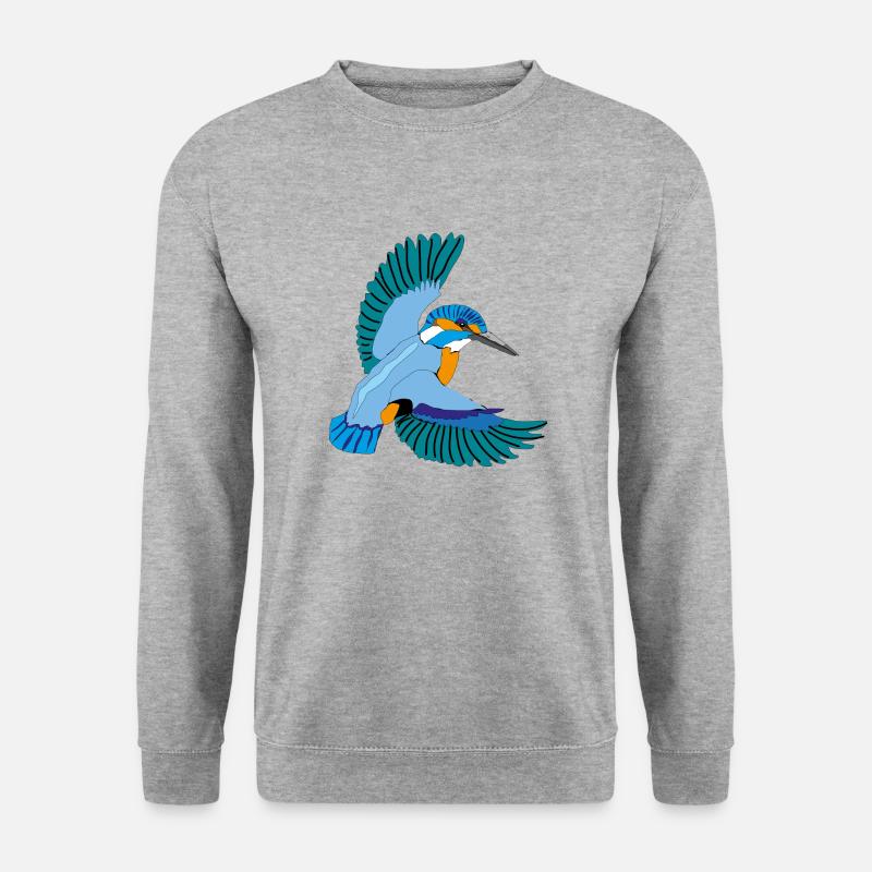 Eisvogel - Unisex Pullover - Weißgrau meliert