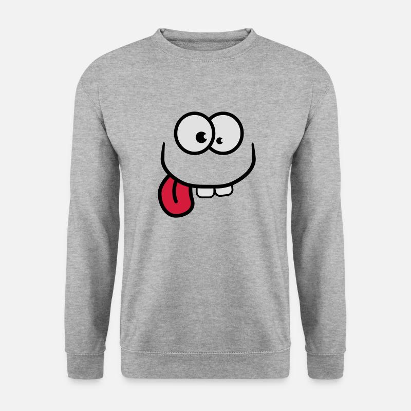 verrückt - Unisex Pullover - Weißgrau meliert