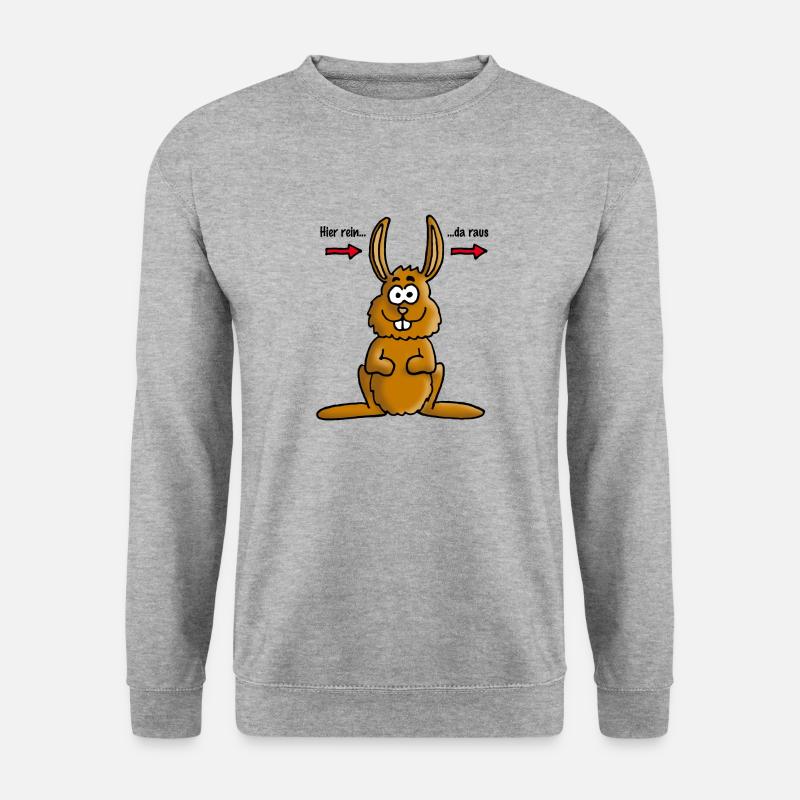 hase_02_e - Unisex Sweatshirt - salt & pepper