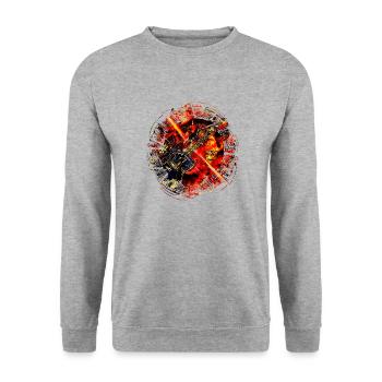 Musicsplosion - Unisex Sweatshirt - salt & pepper - Front - Alina (178cm) & Michal (187cm)