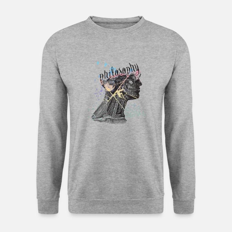 philosopie - Unisex Pullover - Weißgrau meliert